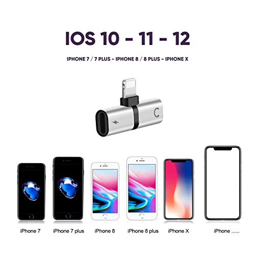 image for Hamdol Headphone Jack Adapter for iPhone 7/7Plus/8/8Plus/X/XS/XR/XS Ma