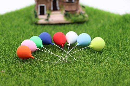 Gaddrt 8Pcs Mini Clay Balloon Miniature for 1/12 Mini Dollhouse Kids Pretend Play Toy Doll House Accessories Interior Model Decor