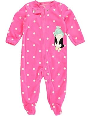 Carters Microfleece Sleep & Play Pink with Penguin