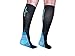Compression Socks Knee Highs Graduated Support Athletic Running Pregnancy Health Nurses Travel Shin Splints Fitness Cardio Arthritis Cross-Fit Cycling, Compression Socks Men (S/M, Black/Blue)