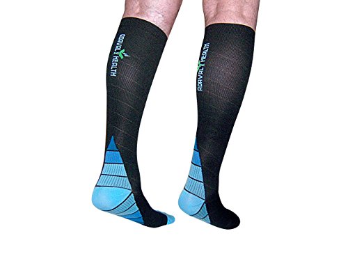 Compression Socks Knee Highs Graduated Support Athletic Running Circulation Pregnancy Health Nurses Travel Shin Splints Triathlon Fitness Therapy Swelling Cardio Vascular Arthritis Cross-Fit Cycling