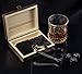 Whiskey Stones Set by Thorsen Tavern - 9 Granite Whiskey Chilling Stones, 1 Tongs set