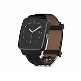 Bluetooth Smart Watch OUMAX S6 Edge for Android Smart Phones (Full Function Support for Android 4.3 to Android 6.0) - IPS Display/Black/Curved Screen/Replacement Premium Leather Strap