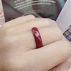 CJIAYUJEW FengShui Cinnabar Ring, Red Cinnabar Feng