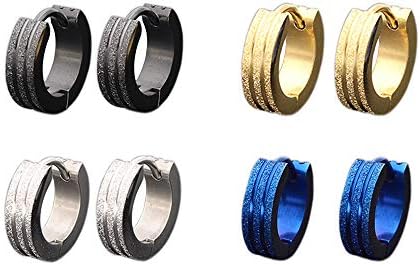 Earrings, Jsmoris 316 Surgical Stainless Steel Fashion Earrings Hypoallergenic High Resistance to Rust and Corrosion Ear Studs for Womens/Mens