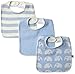 KicKee Pants Baby Essentials Bib Set Boys, Pond Stripe, Pond, Pond Elephant, One Size