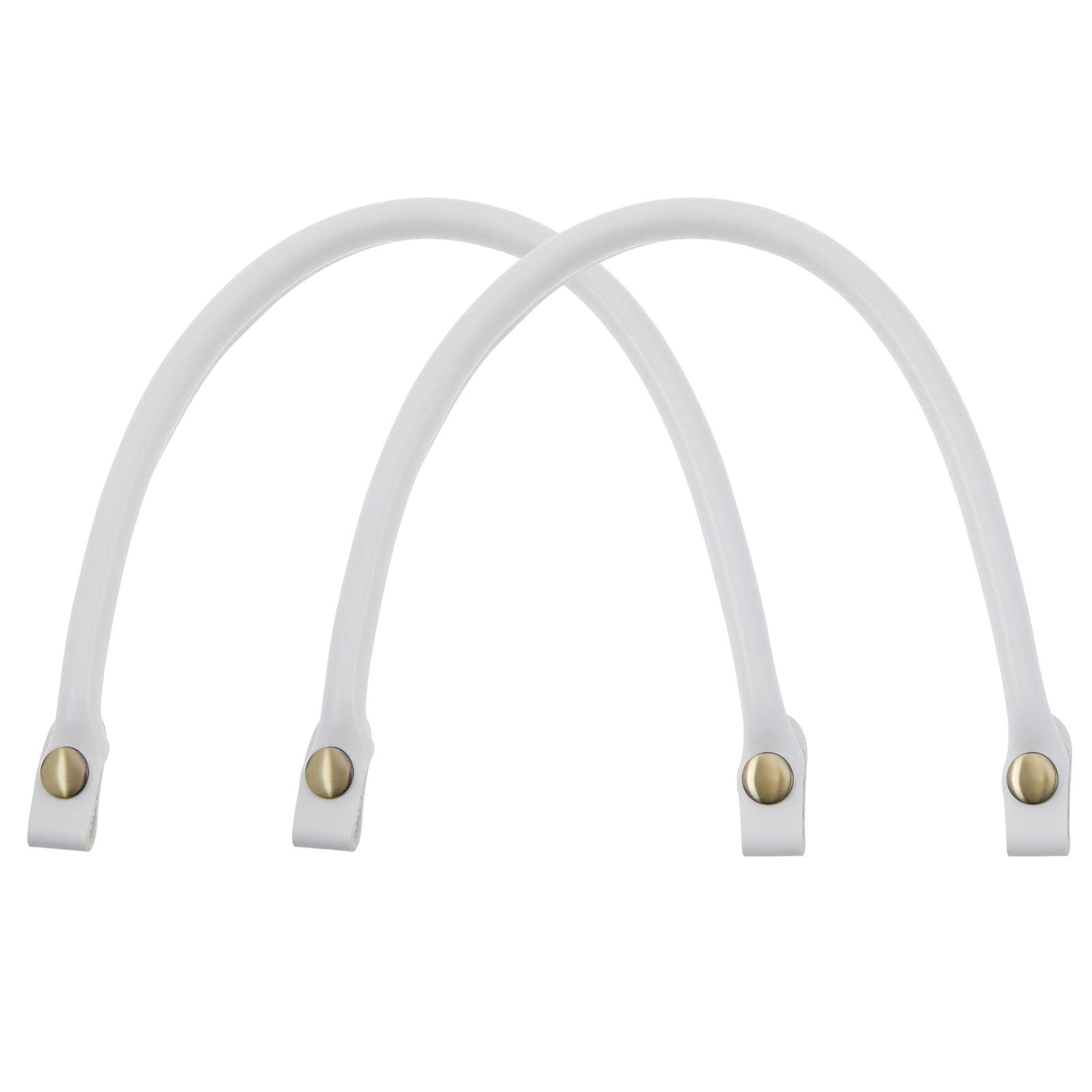 Be In Your Mind 2Pcs Bag Strap Replacement PU Leather Handbag Handles Replacement Decorative Handbags Strap Accessories for DIY Purse Making Tote Bags Decoration White