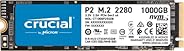 Crucial P2 1TB 3D NAND NVMe PCIe M.2 SSD Up to 2400MB/s - CT1000P2SSD8