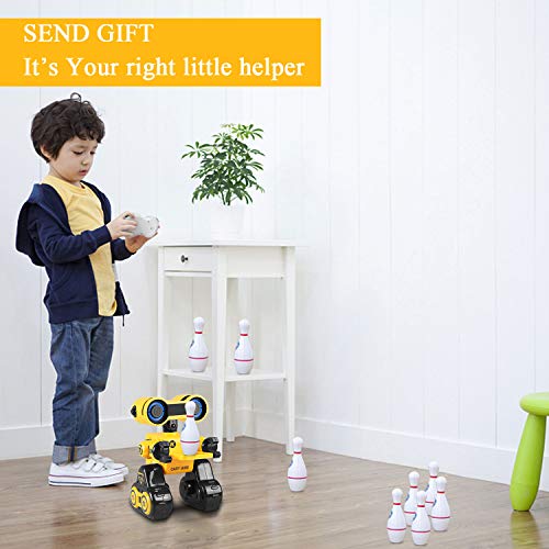 HBUDS Robot Toy Remote Voice Control, Programmable, Touch Sensing STEM Educational Robot Toy with Interactive Feature to Walk, Dance, Sing, Explore, Provide Science Lectures and Send Gifts to Kids