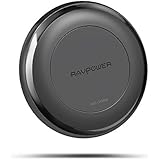 Fast Wireless Charger RAVPower for iPhone X / iPhone 8 / 8 Plus QI Wireless Charging Pad for Galaxy S8 Note 8 and All Qi-Enabled Devices (QC 3.0 Adapter Included)