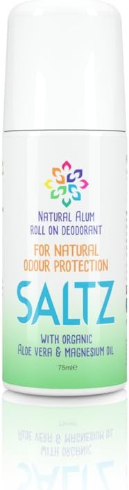 Green Bear, SALTZ Natural Deodorant Crystal ROLL-ON -100% Natural Ingredients, Fragrance Free, Vegan & Cruelty Free