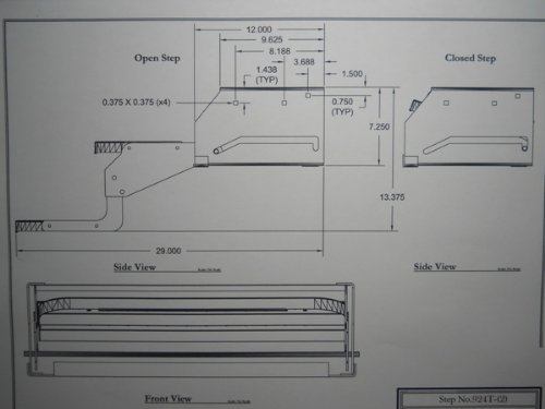 Elkhart Tool RV Motorhome Camper Trailer 24" Double Step / 12" Drop/Foldaway Entry Step
