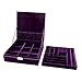 KLOUD City Purple two-layer lint jewelry box organizer display storage case with lock