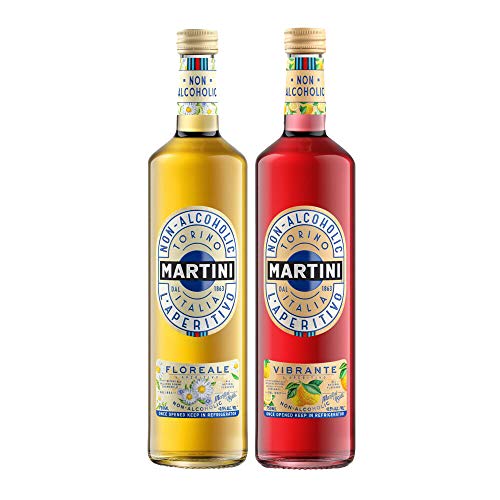 MARTINI Vibrante und Floreale alkoholfreier Aperitif 2er-Pack, 2 x 75cl / 750ml, zwei Produkte angereichert mit hochwertigen Botanicals