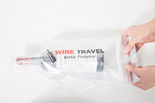 8 Pack Wine Travel Bottle Protector with Handle - Reusable Travel Wine Bags - Luggage Caddy - Wine Carrier Tote - for Safe Transportation - Leak Proof and Waterproof - Triple Level Protection - Thumbnail 3