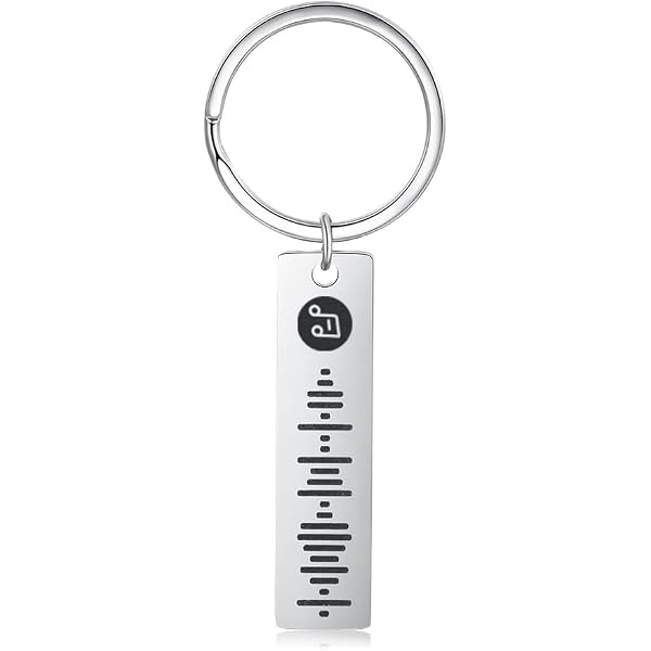 Keychain Bahrain Rose Gold Spotify Code Necklace Personalized Spotify Code Keychain ...