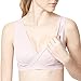 Mamaway Maternity Nursing Bra, Postpartum Antibacterial, Seamless Crossover Breastfeeding Bra (Large, Purple)