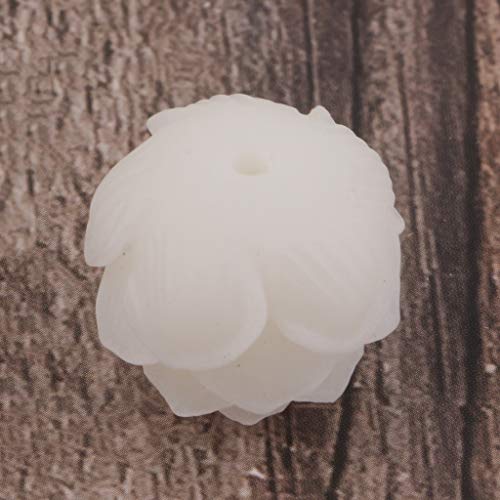 Fityle 20mm Carved Lotus Beads White Root Bodhi Beads Tibetan Buddhist Bracelet Beads Charms for DIY Pendant Jewelry Findings