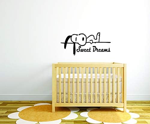 配送員設置 ウォールデカール 家電 カメラ Good スヌーピー 赤ちゃん ホーム Sleep Bed 寝室 装飾 ビニールアートステッカー チャーリーブラウン 漫画キャラクター 幼児 Inch 子供部屋 B07v1m3nn2 Timeデカール 寝室 子供部屋 装飾 Night 8x 赤ちゃん インテリア