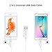 ZECEEN 2 in 1 Lightning & Micro USB Charging Cable Fast Charge & Sync Rugged Twosided for Apple iPhone, iPad, iPod, any iOS and Android White 3.3 ft (1m)