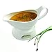 Norpro Porcelain Gravy Sauce Boat with Stand and Candle