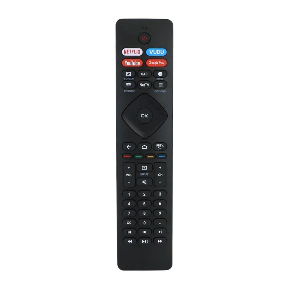 Replacement Remote Control for Philips Smart LCD LED TVs RC4154403-01R Universal Philips LCD LED HDTV Remote Control with Voice Control, Netflix & Rakuten TV Buttons (RF402A-V14) — image 1