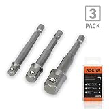 KSEIBI 103479 Power Driver Extension Socket Adapter Set, 1/4", 1/2" and 3/8", 3 Piece
