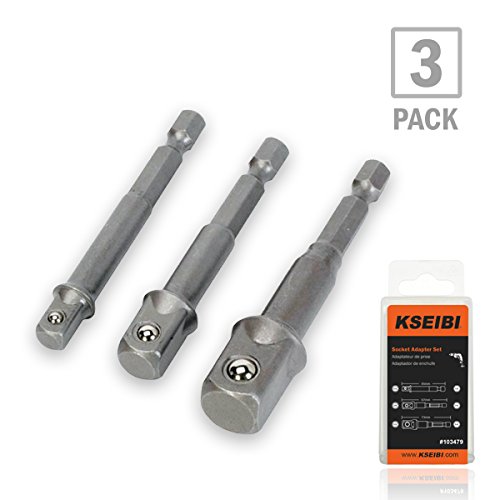 Click Here to See More Images KSEIBI 103479 Power Driver Extension Socket Adapter Set, 1/4