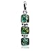 Ian and Valeri Co. Blue Amber Sterling Silver Square Long Pendant