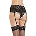 Sensphi Women's Lace Garter Belts and Stocking Sets (Black)