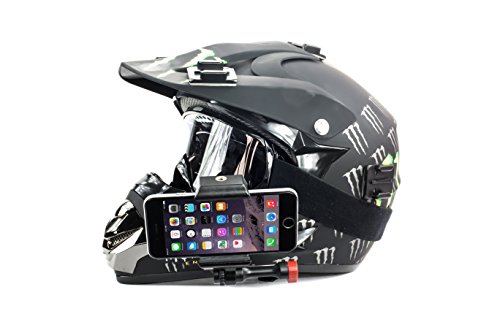 Dirt Bike Helmet Camera Smartphone Mount for iPhone, Samsung Galaxy, & All Smartphones for Video & GPS - Thumbnail 6