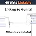 LED Shop Light - 40W, 5000K, Linkable, Frosted Lens, 4100LM, Replaces 4 Foot Fluorescent, Garage Shoplight Ceiling Fixture, Pull Cord Chain, Plug In