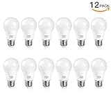 A19 LED Bulb 75W Equivalent, Petronius LED Light Bulbs 8W, 800 Lumens, 3000K Soft White, E26 Medium Screw Base, Non-Dimmable, 12-Pack