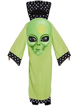 Kinder Grün Riesige Gesicht Alien Marsmensch Kostüm Buchwoche Halloween Kostüm Jungen - Medium Ages 7 -9 Years