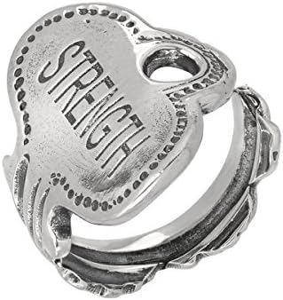 Brass Strength Key Ring Silver Oxidized, Adjustable - Unisex