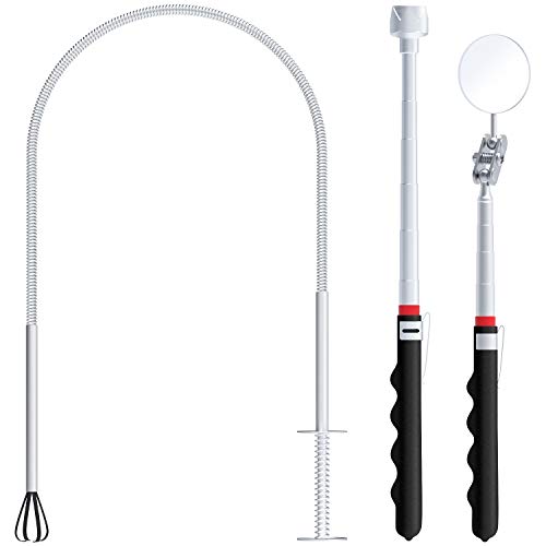 KIMILAR Pick-Up Tool Set, includes Flexible Claw Grabber Tool with 4-Finger Claw, Telescopic Magnet Pick up Tool and Telescoping Inspection Mirror, Rustless Spring, User-friendly, Versatile