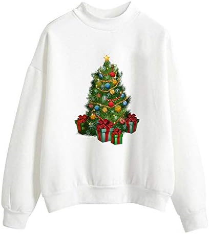 Clearance Sale for Women Tops.AIMTOPPY Women Christmas Print Long Sleeve Ladies Blouse Pullover Tops Shirt Sweatshirt