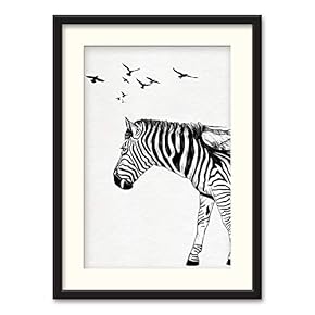 NWT Black Paper Framed Canvas Wall Art for...