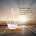KYMAKE Storm Glass Weather Predictor - Creative Crystal Glass Bottle Desktop Drops Craft Weather Station with Pure Wood Base - High-Class Decoration on Home & Office (Large)