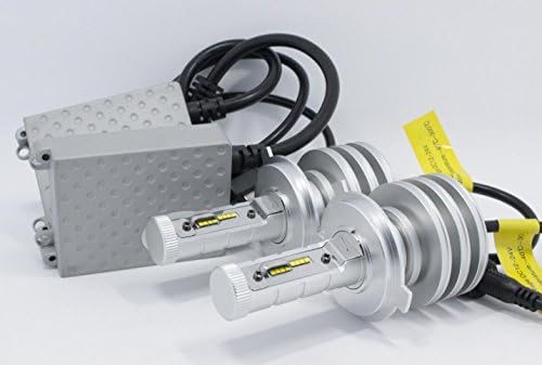100W 9000 Lumens 9003 H4 LED Headlight Philips Chips Xenon Lamps Fog Light Conversion Kits Hi/Lo High Low Beam HeadLamp 6500K White High Power with Control Driver for Car Truck Replacement (Silver)