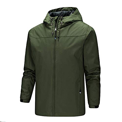 WUYIMC Mountaineering Suit Coat, Men's Hooded Outdoor Hiking Windbreaker Fast Drying Sportswear Jacket