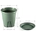 XHJD Plant Flower Pots 18 Pack About 1 Gallon Premium Plastic Nursery Planter Pot Container with Saucer for Office Indoor Outdoor Garden Kitchen
