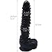 FAAK Suction Silicone Animal Dildo with Textures Ridges Stimulating Bumpy Adult Sex Novelties Dildo Artificial Big Size Black Dildo Silicone Made Soft Flexible
