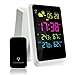 Digital Alarm Clock, Weather Station Wireless Indoor/Outdoor with Temperature/Humidity/Forecast,Large Night Lighting LCD Screen Date Time Displaying Clock, White