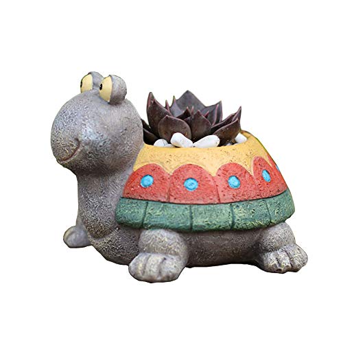 Youfui Indoor Plant Pot Succulent Pencil Holder Cartoon Home Decoration Succulent Planter Flower Pots (Colorful Turtle)