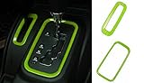 Opall 2pcs Set High Quility ABS Chrome Inner Gear Box trim and Transfer Case Trim for Jeep Wrangler JK & Unlimited 2/4 door 2007-2016 (Green)