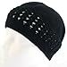 Knit Kufi Hat - Koopy Cap - Crochet Beanie (Black)