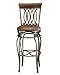 Hillsdale Montello 28-Inch Swivel Counter Stool, Old Steel Finish with Faux Brown Leather