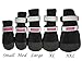 All Weather Neoprene Paw Protector Dog Boots with Reflective Straps in 5 Sizes! (Black XL)