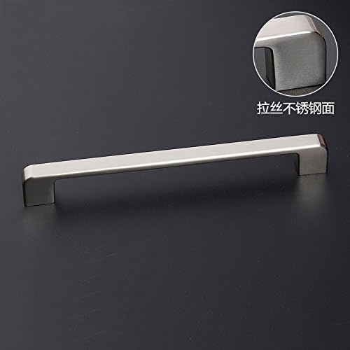DaMonicv door pull handles Modern minimalist style drawer cupboard wardrobe stainless steel drawing drawer wardrobe door,160MM brushed nickel